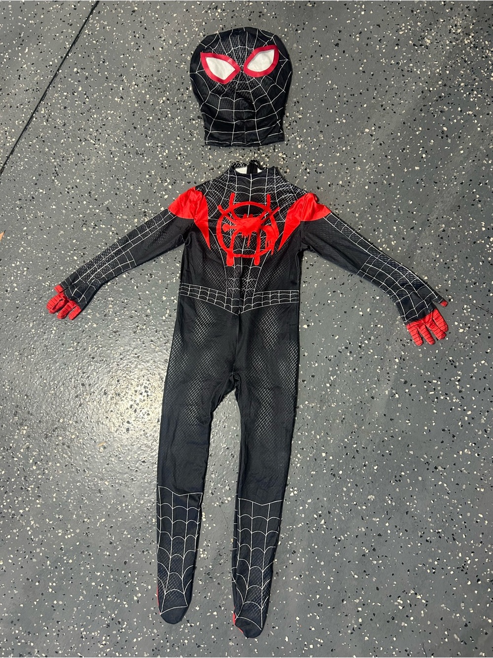 Spin Miles Morales Spider Superhero Costume with Mask size 5